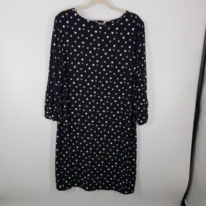 Chico's black polka dot sheath dress